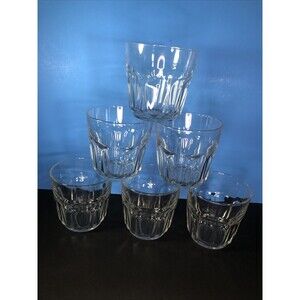 Set Of 6 Arcoroc Lancer Glasses, On the Rocks 10.5 Oz France